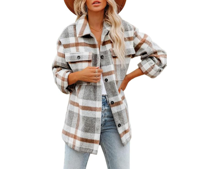 Beaully Women's Flannel Plaid Shacket